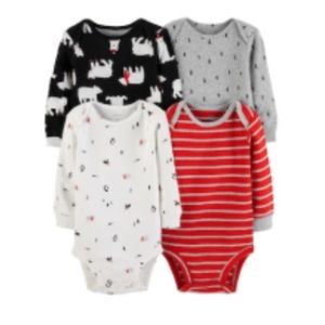 NWT! Carter’s Winter Onesies! Pack of 4!! Sz 3 M
